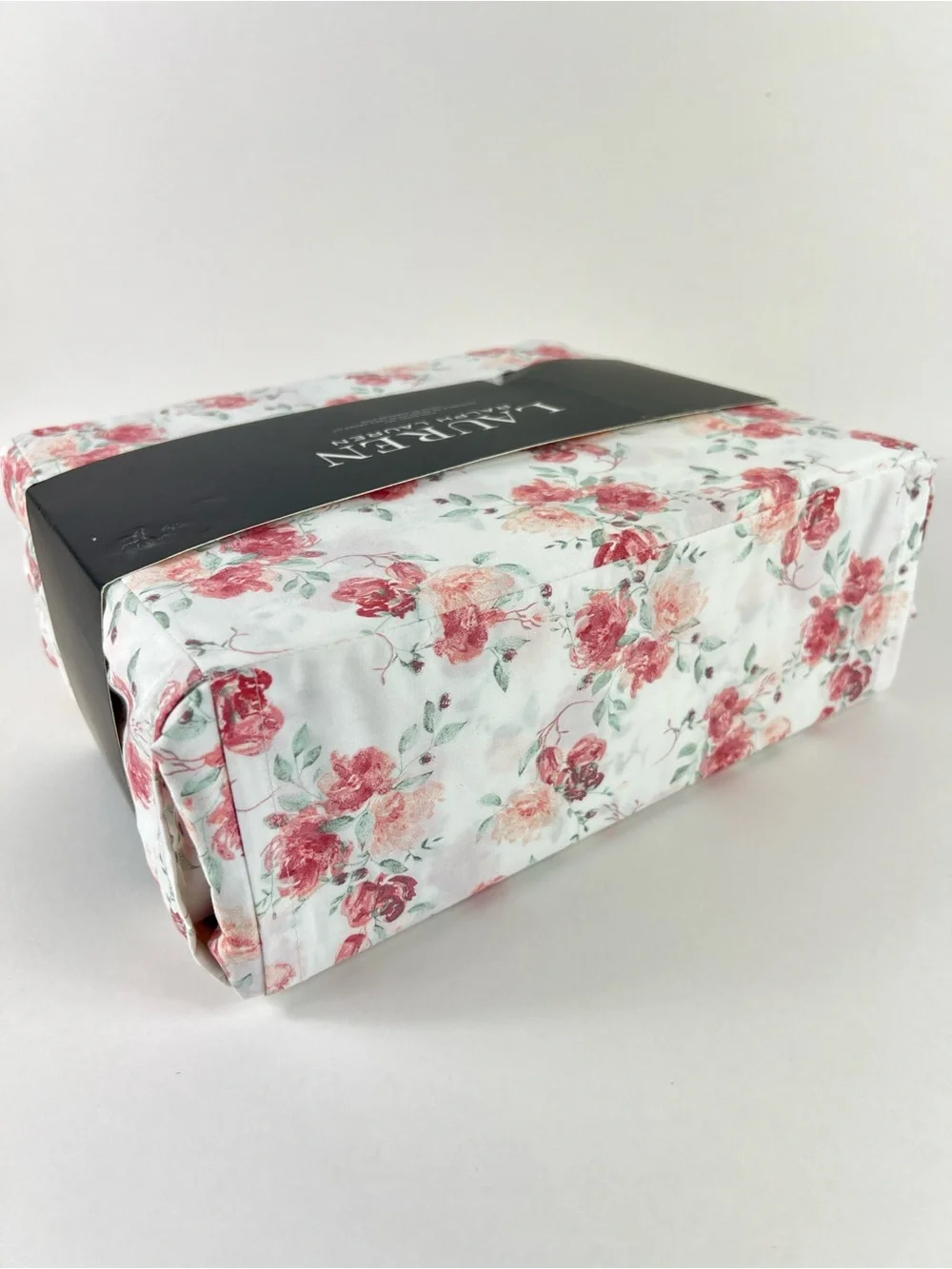 Ralph Lauren King Sheet Set Rose Pink White Floral 100% Cotton 4 Pc Set NEW